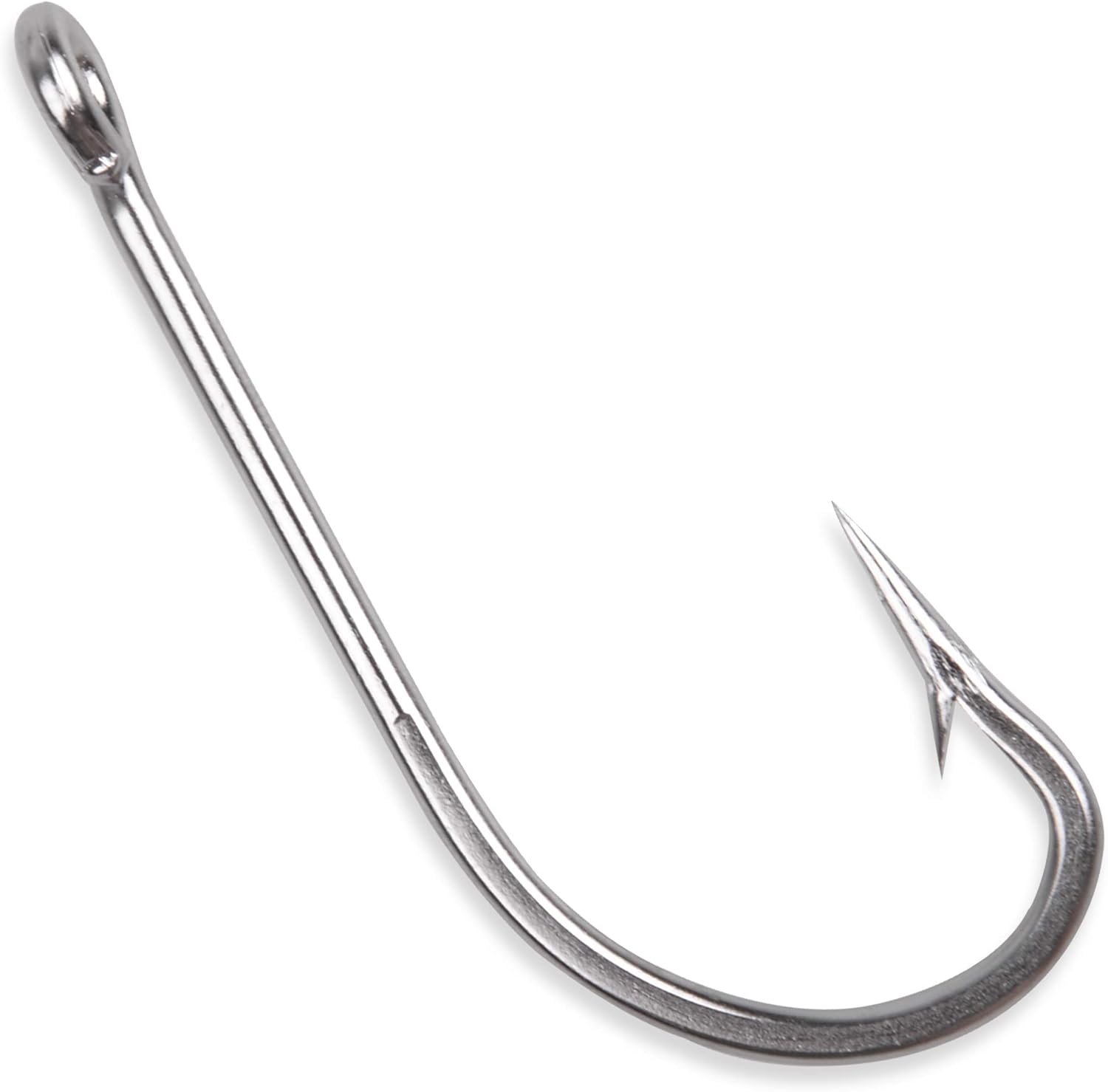 Stainless Steel Saltwater Fishing Hooks - 50pcs 34007 O'shaughnessy Hooks Forged Long Shank J Fishing Hooks Extra Strong Metal Fish Hooks Size 1/0-10/0 1/0-50pcs
