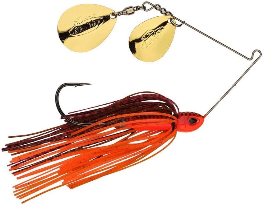 Power Blade Compact Fishing Spinnerbaits Fire Craw/Gold + Gold 3/8 oz - Colorado Indiana