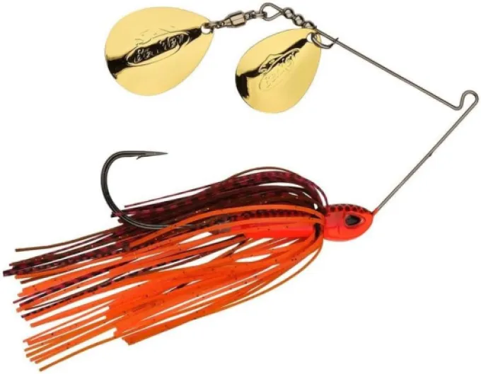 Power Blade Compact Fishing Spinnerbaits Fire Craw/Gold + Gold 3/8 oz - Colorado Indiana