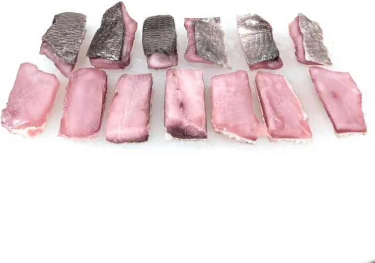 Blood Scented - Preserved Cut Bait for Fishing in a Convenient 7oz Package with Many Pieces.