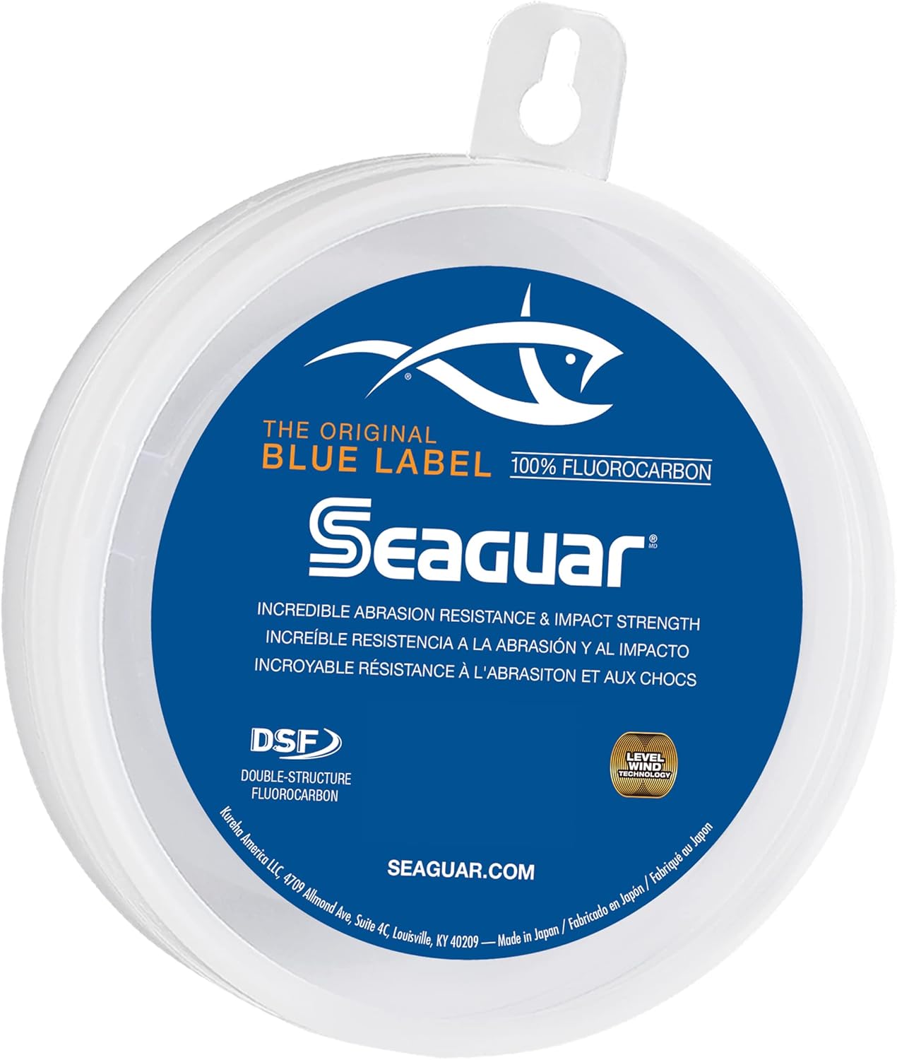 Blue Label Fishing Leader Line for Saltwater, 100% Fluorocarbon, Clear, Multiple Sizes 30lbs/25yds Clear