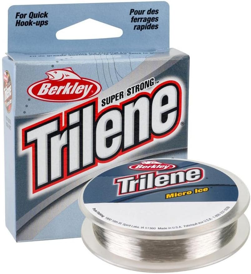Trilene Micro Ice Monofilament Ice Fishing Line 8 Pounds Clear Steel