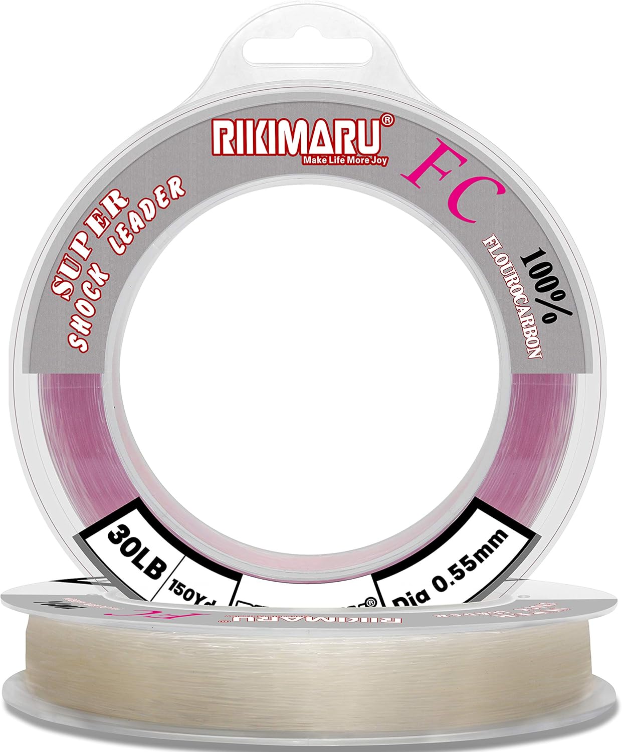 FC 100% Fluorocarbon Pure Shock Resistant, Sinks Faster Than Mono, Leader Material, 2LB-150LB Sakura Pink 50Yards-2LB