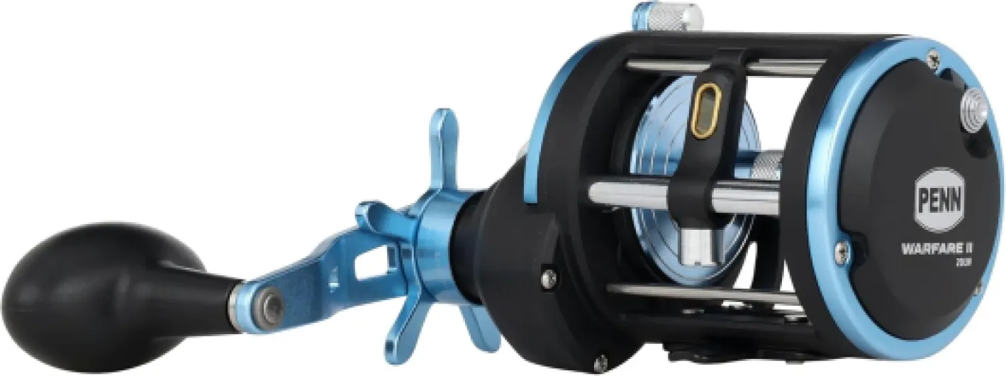 Warfare™ II Level Wind Reel - Saltwater Predator Fishing Reel - Trolling, Casting & Bottom Fishing - Graphite Body - HT-100 Carbon Drag - Level Wind Spool - 5.1:1 Gear Ratio - Multiple Sizes Left Handed 2000