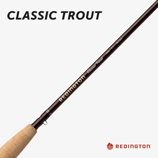Redington Classic Trout Freshwater Fly Fishing Rod - Moderate Action 4-Piece Fly Rod - Case Included 3WT 7'6" 4PC (376-4)