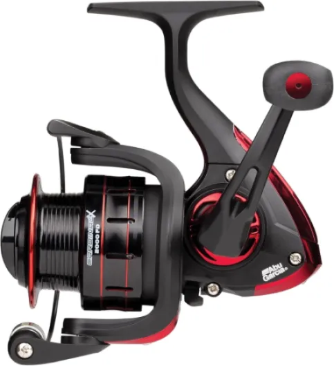 Cardinal X Allround Spinning Reel, Fishing Free Spool Freshwater Reel for Predator Lure Fishing - Trout, Perch, Pike, Salmon, Robust and lightweight, Black and Red Aluminium Multiple Sizes 1000